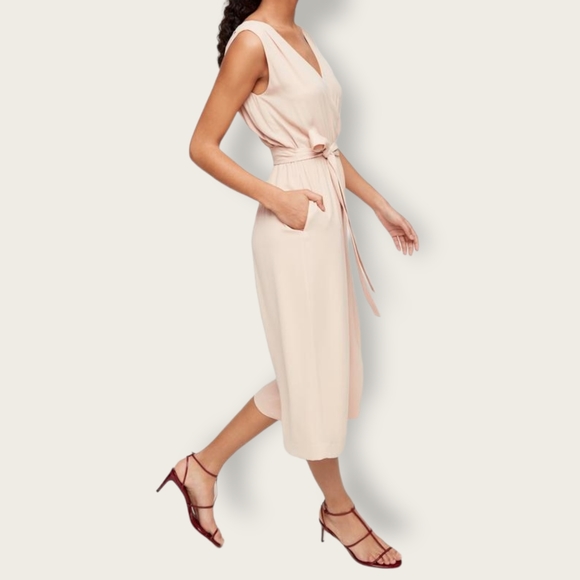 *SOLD* Aritzia Babaton Maximillian Jumpsuit Color Denude - XSmall - Picture 2 of 4